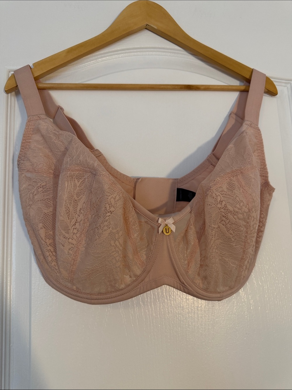 UNDERSTANCE Harper Lace FlexWire Bra Powder Pink Rose 36K like new